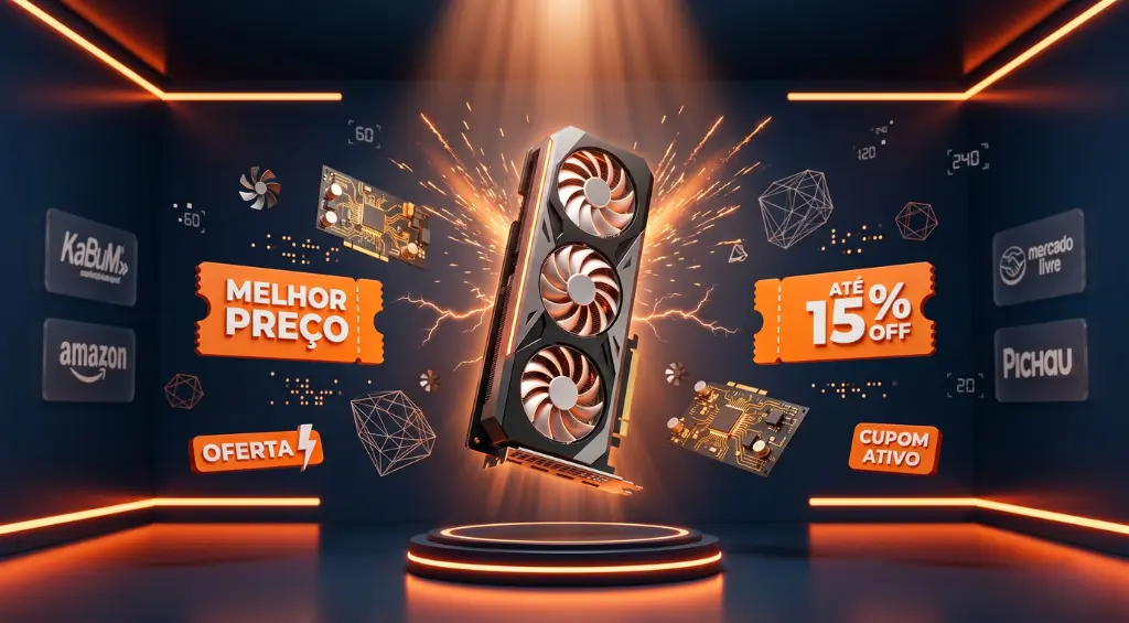 Melhor placa de vídeo custo-benefício 2026: tier list por preço com cupom KaBuM aplicado