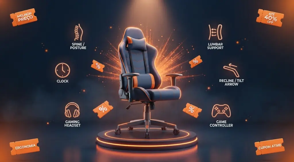 Melhor cadeira gamer 2026: conforto e preço com cupom